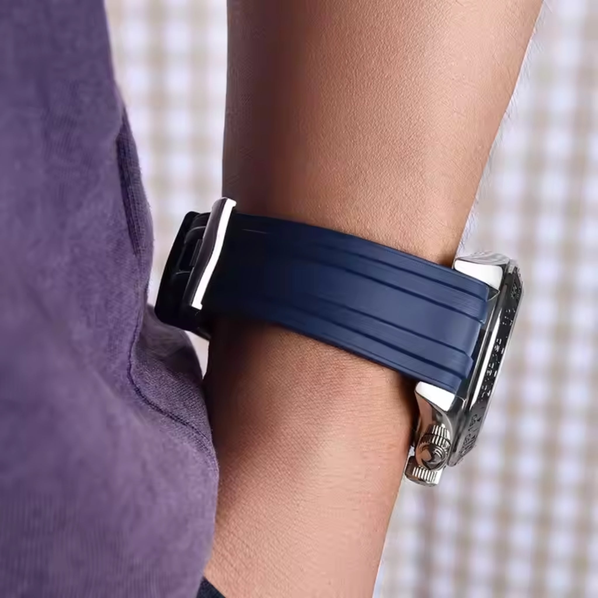 Omega Seamaster (Diver) 300M Kautschukarmband – Dunkel Blau - Helvetus DE