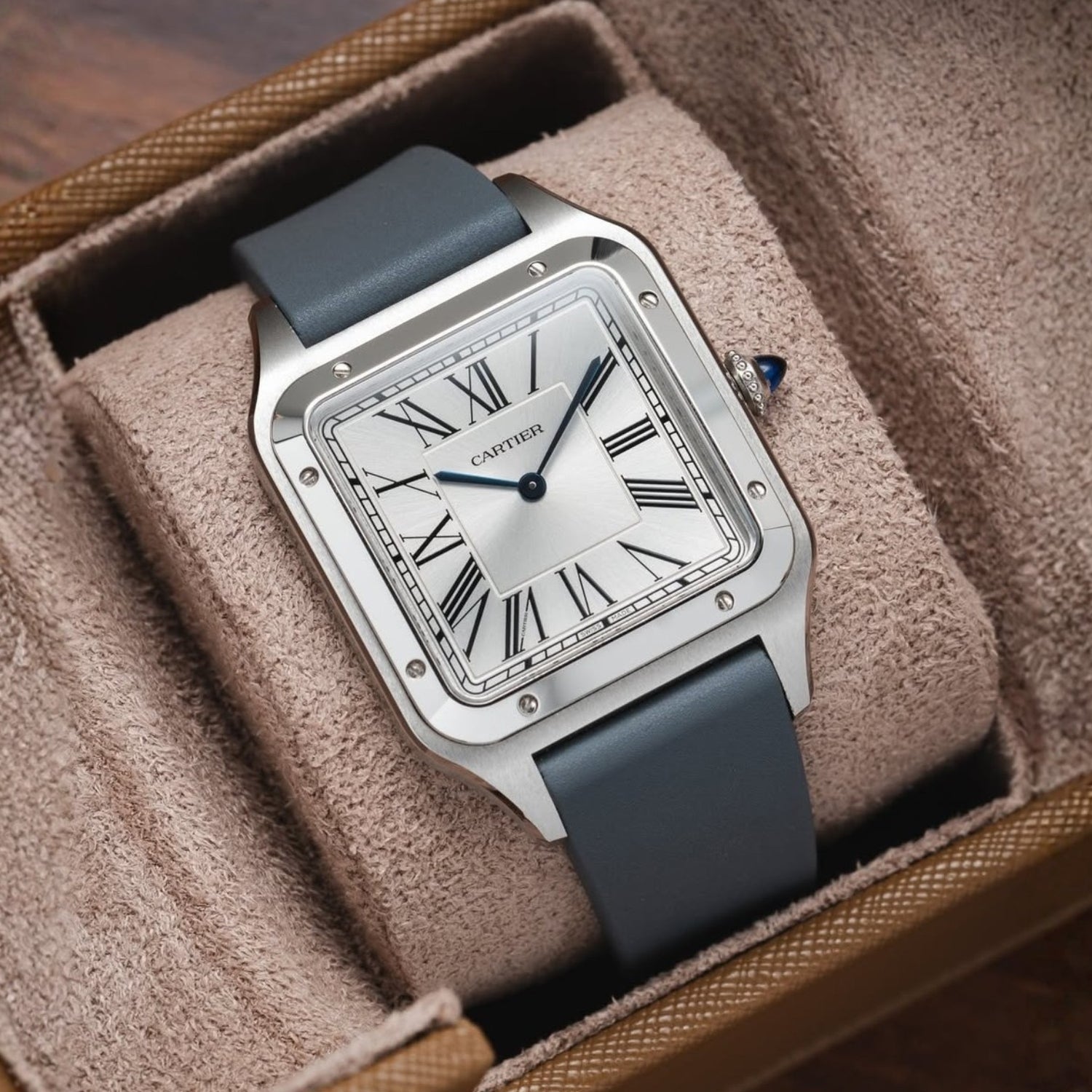 CTS Kautschuk Armband - Cartier Santos - Dumont - Grau - Helvetus DE