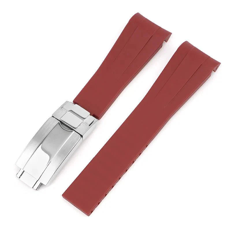 Deployant Rubber Strap - For Rolex Air - King - Bordeaux - Helvetus