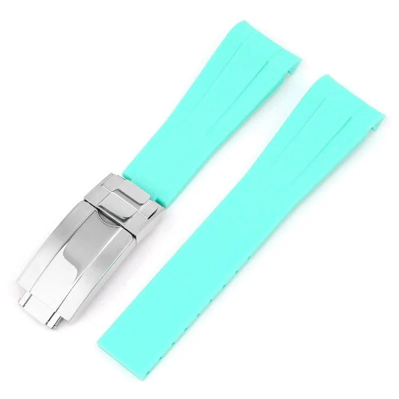 Deployant Rubber Strap - For Rolex Air - King - Turquoise - Helvetus