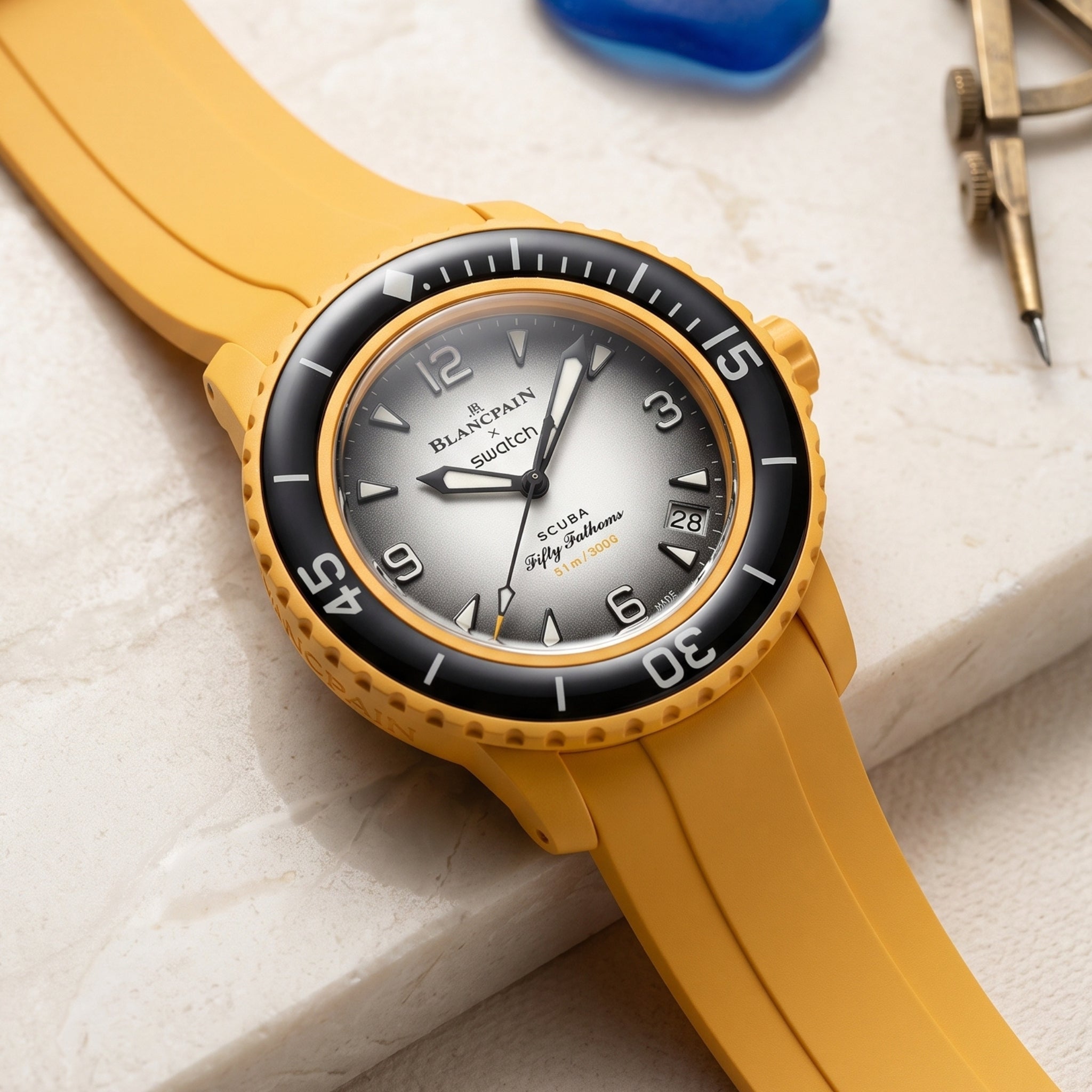 Kautschuk Armband für Blancpain X Swatch - Pacific Ocean - Helvetus