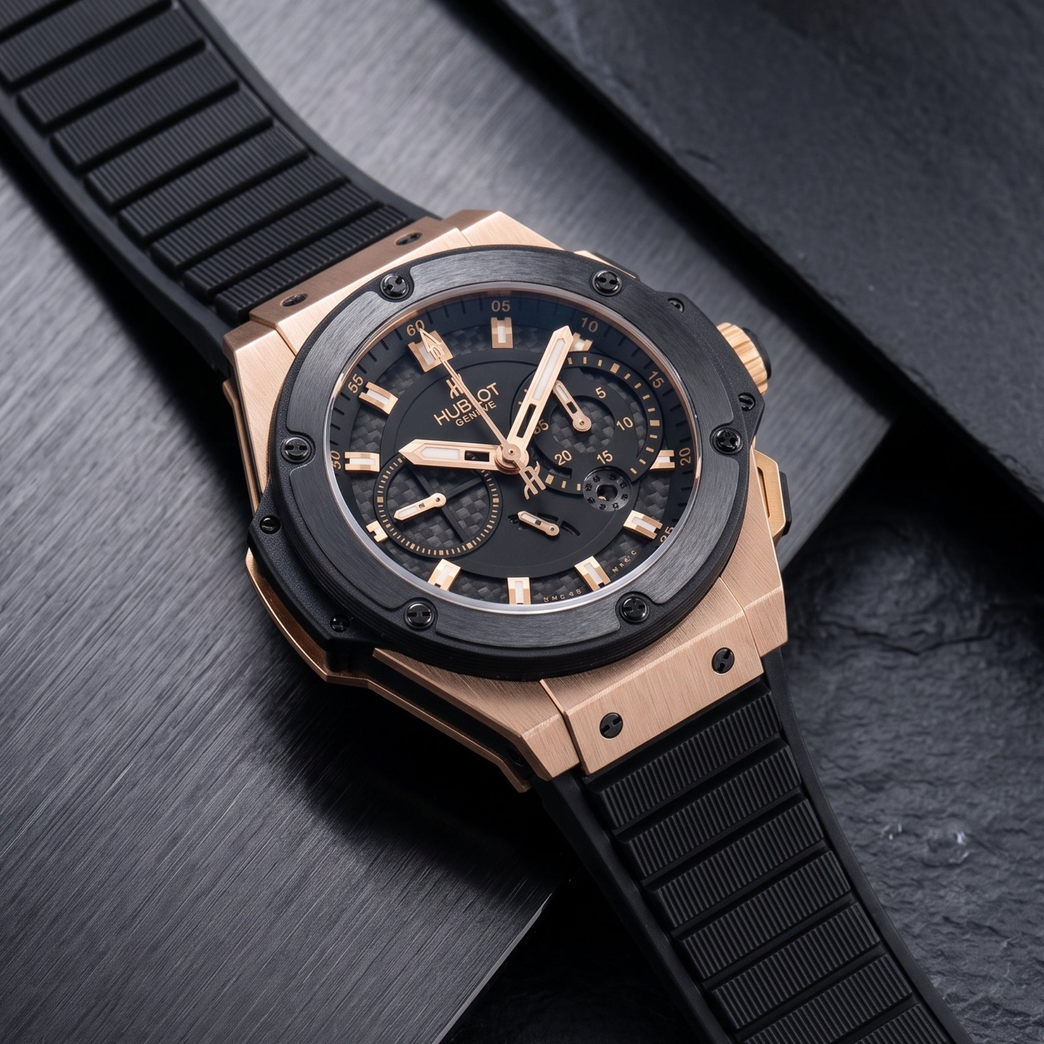 Kautschuk Armband – Für Hublot King Power – Schwarz - Helvetus