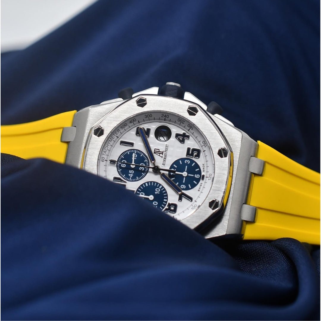 Kautschuk Armband - für alle Audemars Piguet Offshore 42mm - Gelb - Helvetus DE