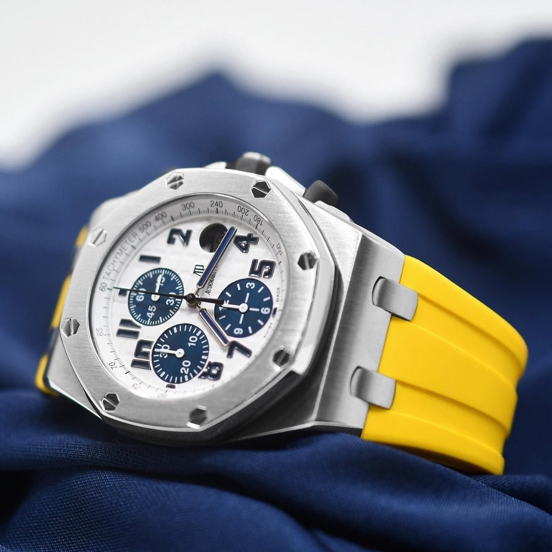 Kautschuk Armband - für alle Audemars Piguet Offshore 42mm - Gelb - Helvetus DE