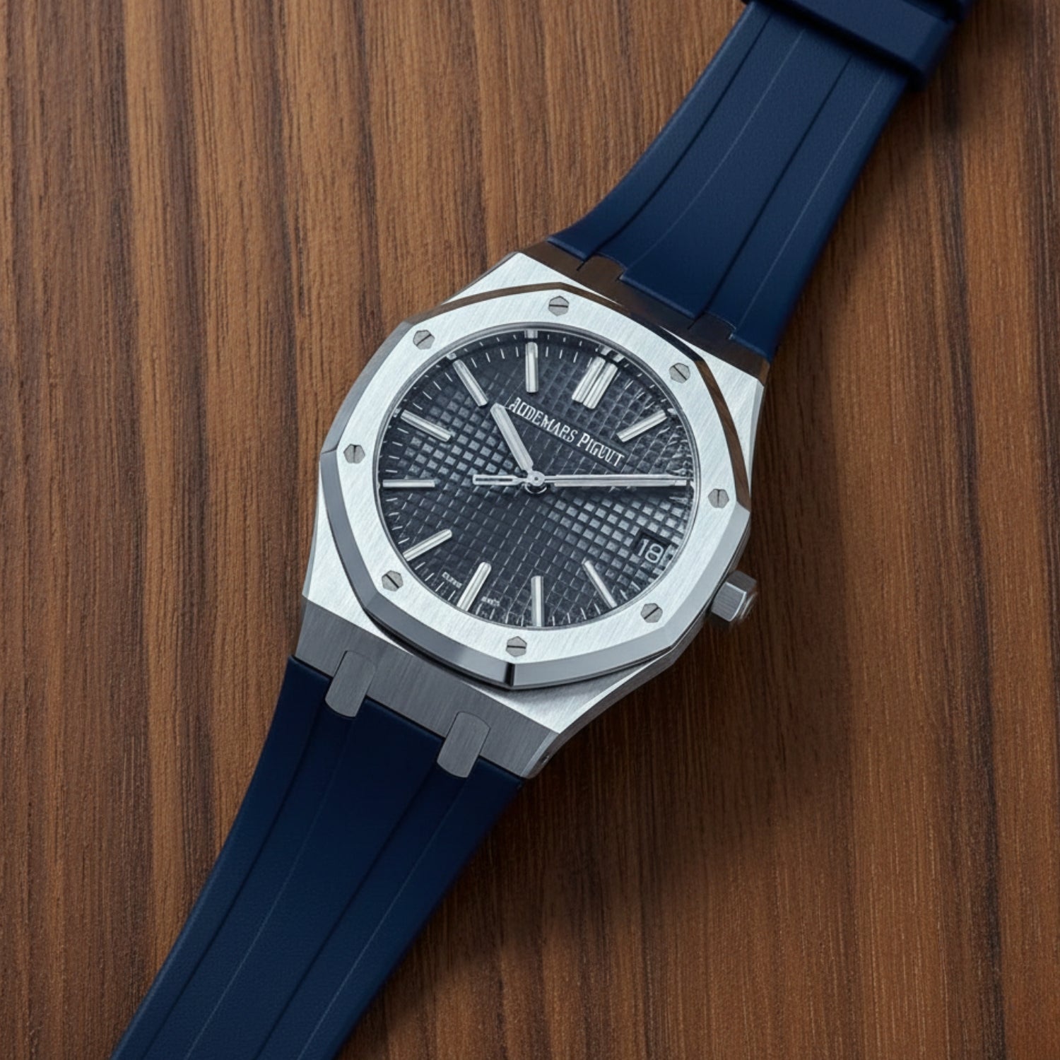 Kautschuk Armband - für alle Audemars Piguet Royal Oak 41mm - Dunkel Blau - Helvetus DE