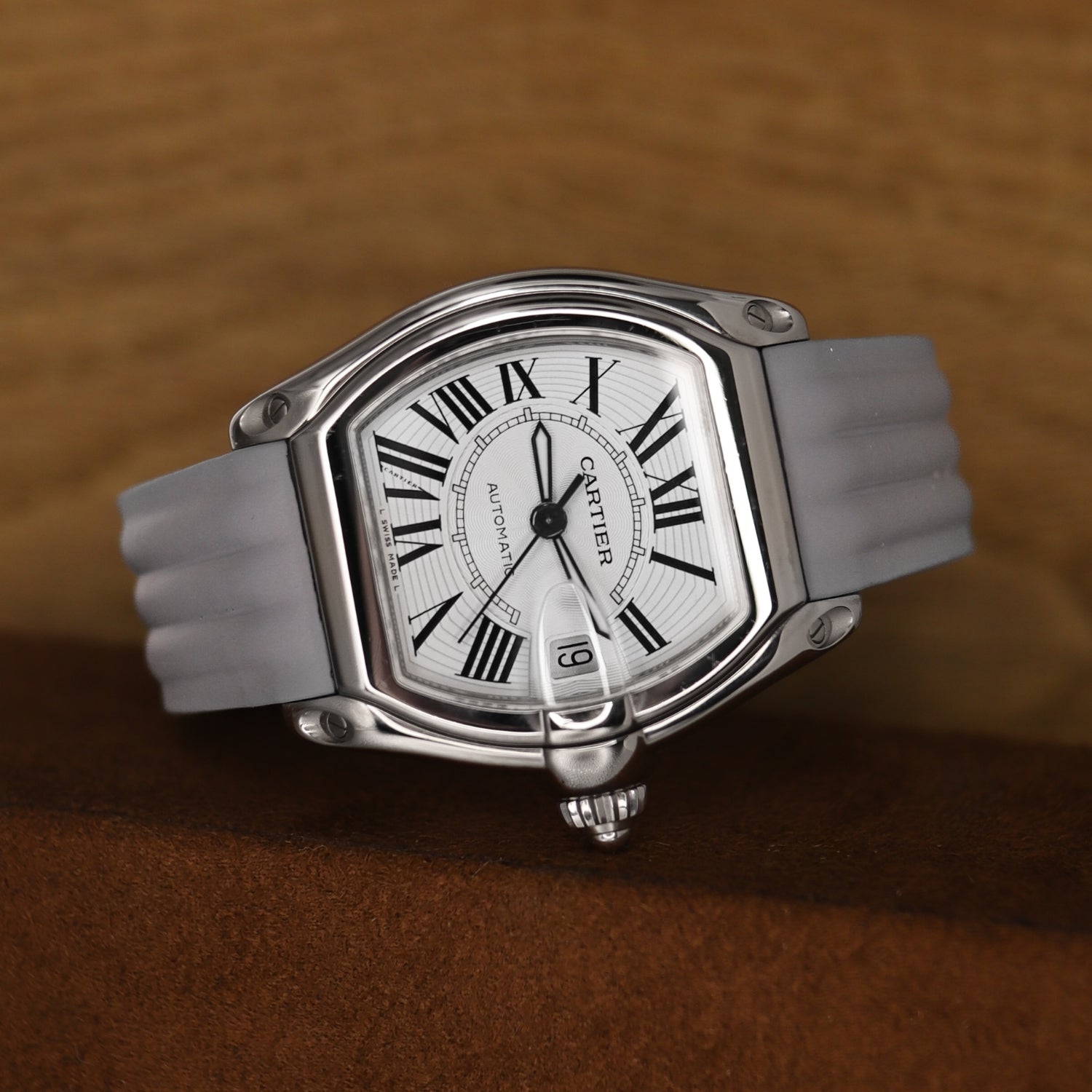 Kautschuk Armband - für Cartier Roadster - Grau - Helvetus DE