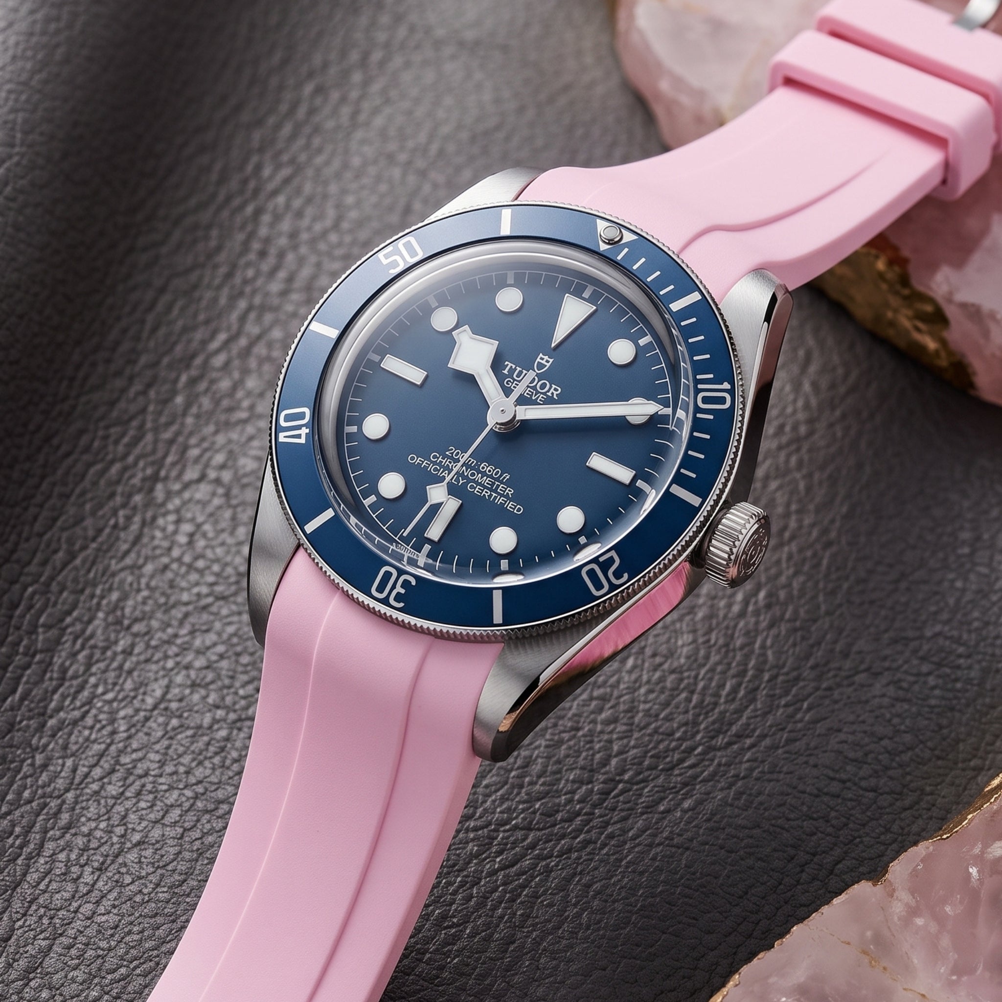 Kautschukarmband - Für alle Tudor Black Bay Modelle - Pink - Helvetus