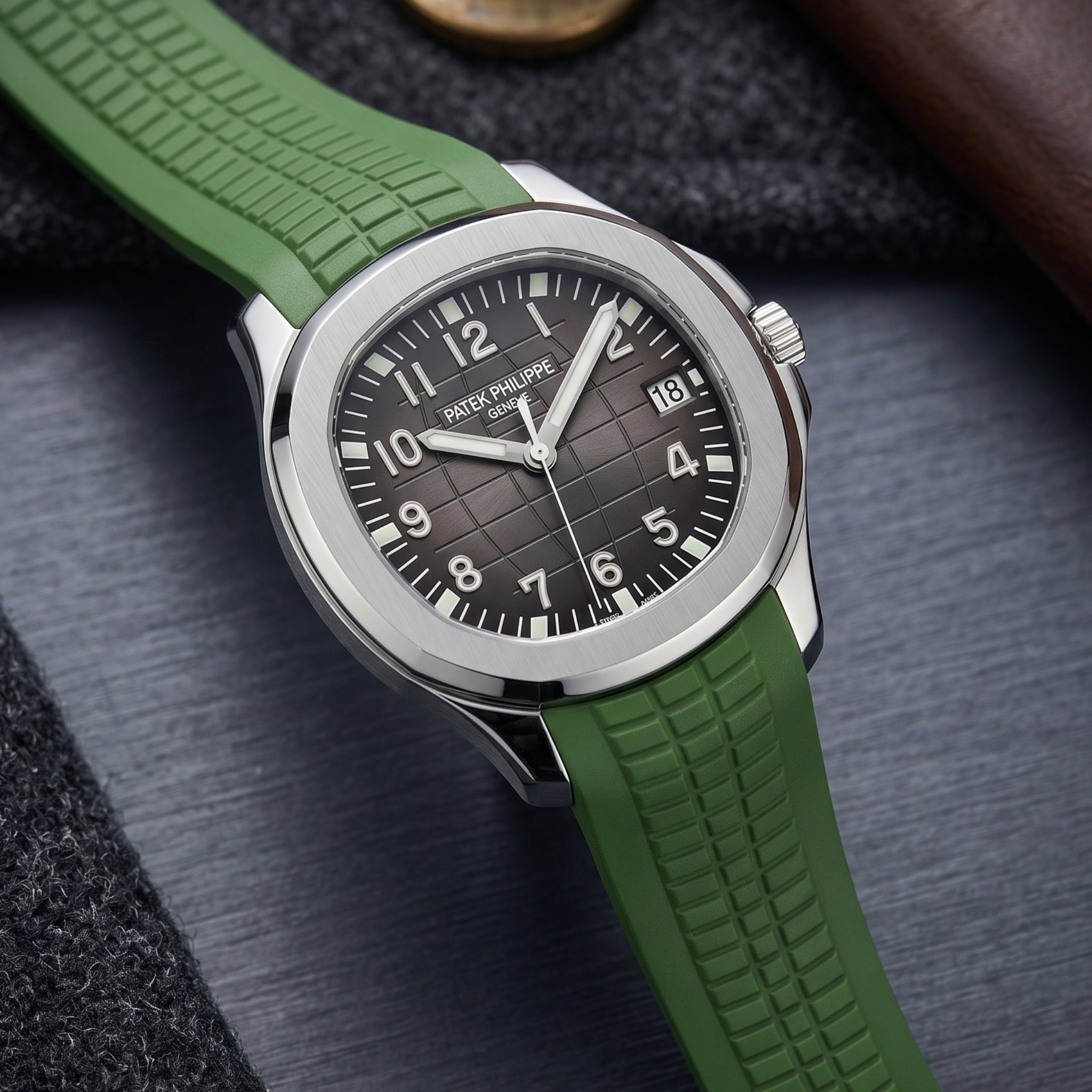 Kautschukarmband – Für Patek Philippe Aquanaut – Grün - Helvetus