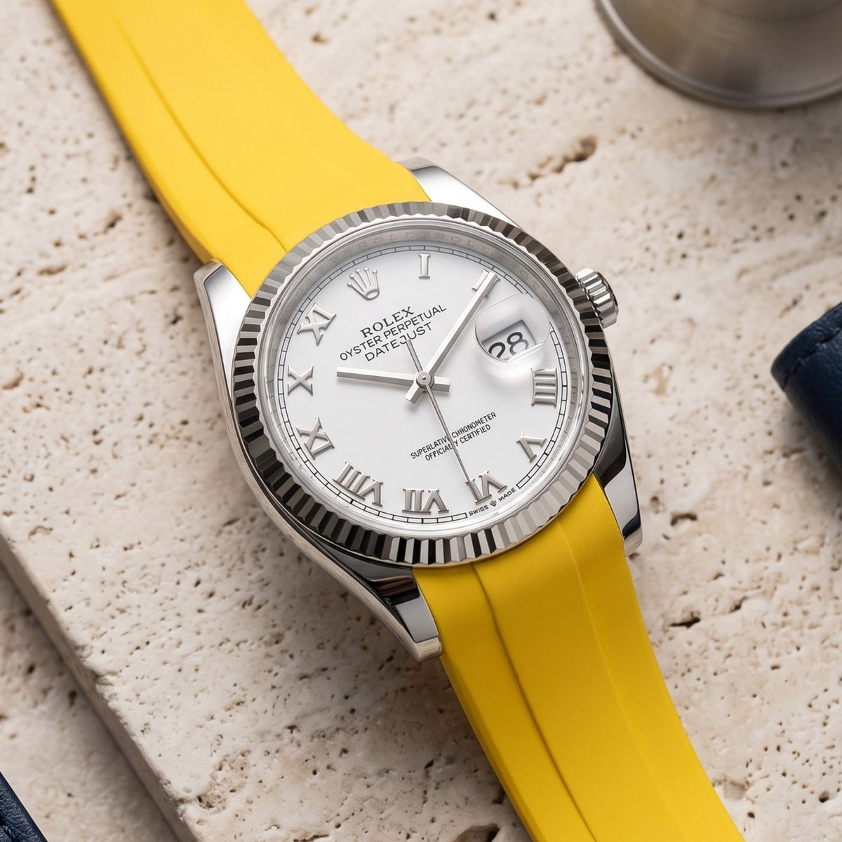 Kautschukarmband für Rolex Datejust 36 – Gelb - Helvetus