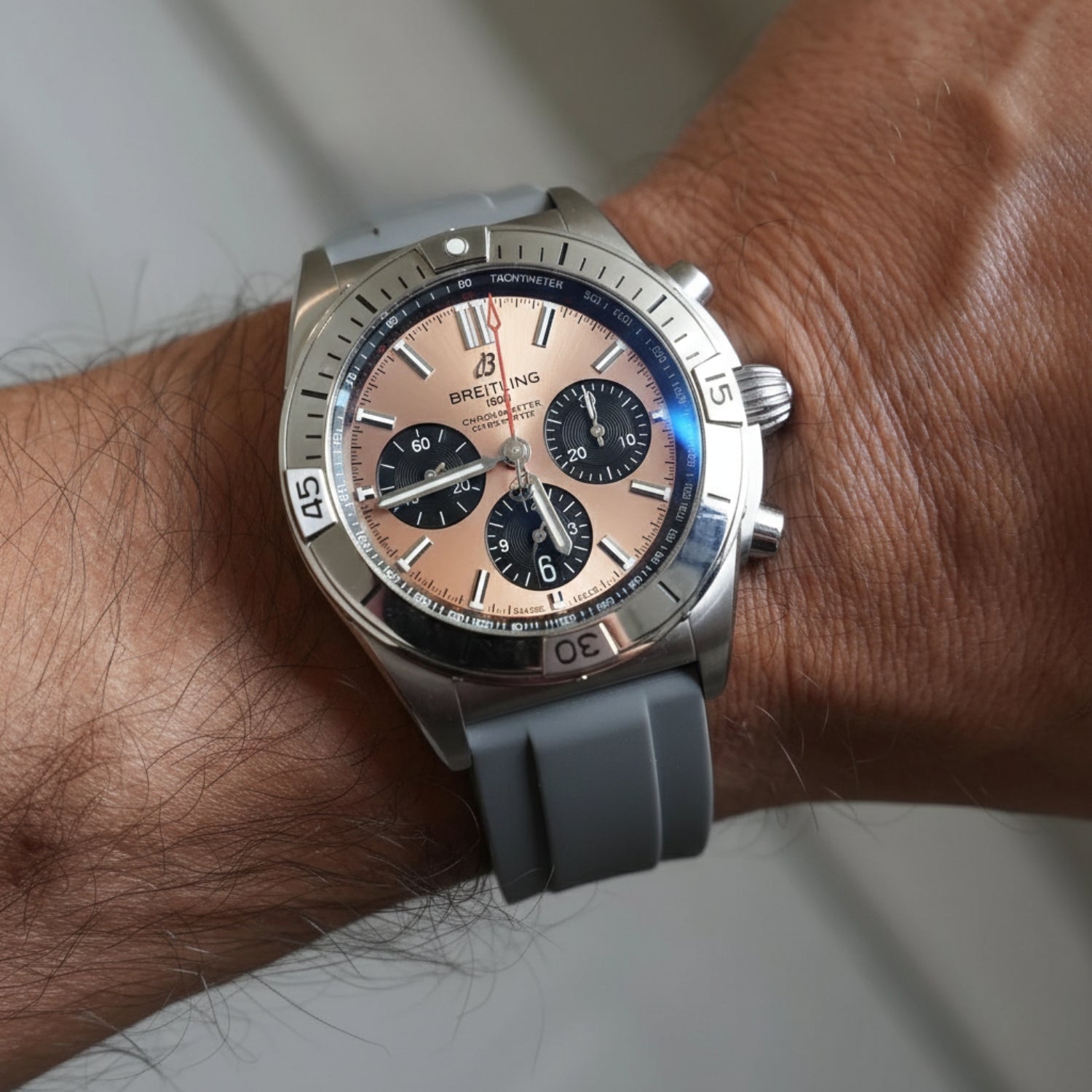 Kautschukarmband – Für alle Breitling Chronomat Modelle – Grau - Helvetus DE