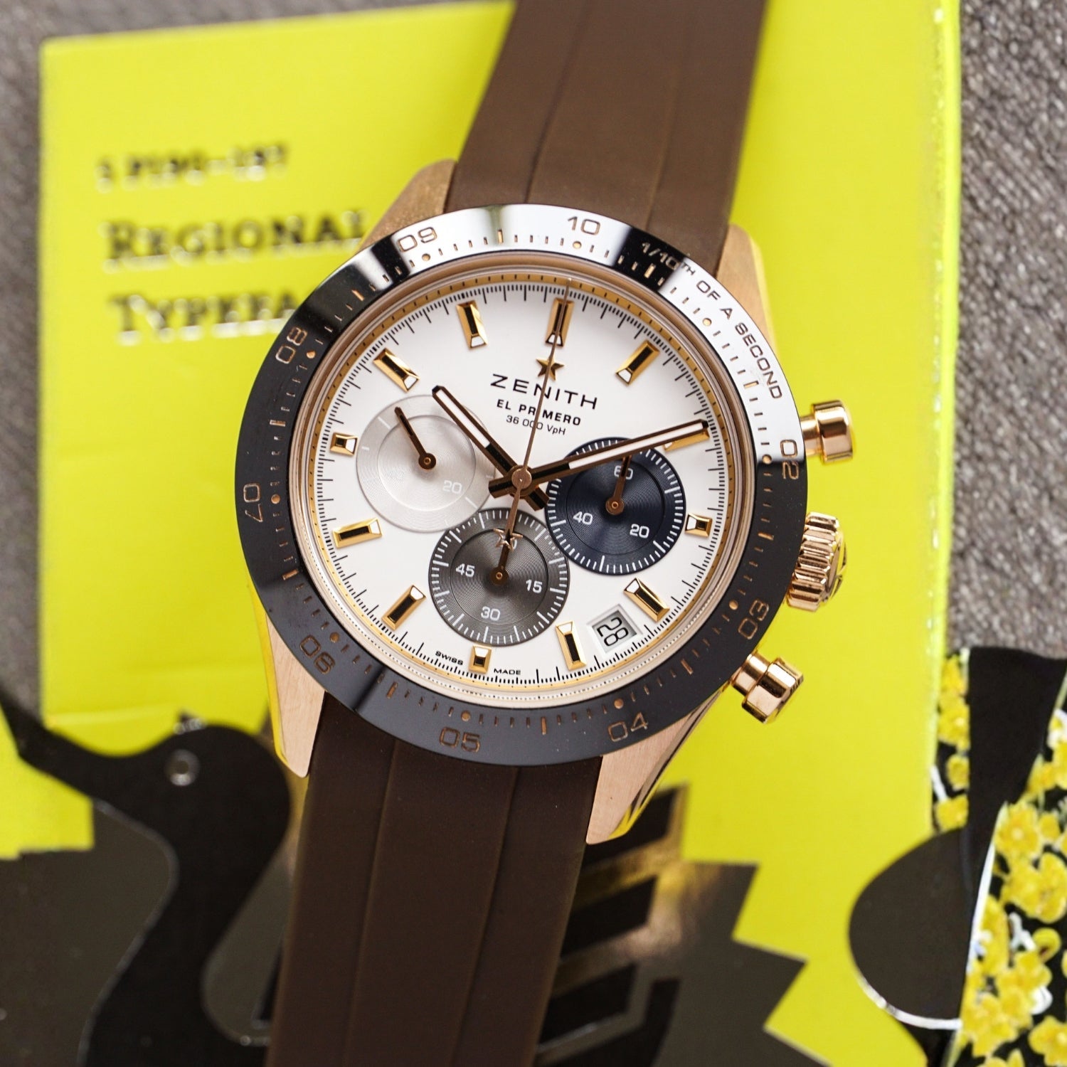 Kautschukarmband für alle Zenith Chronomaster Modelle – Braun - Helvetus DE