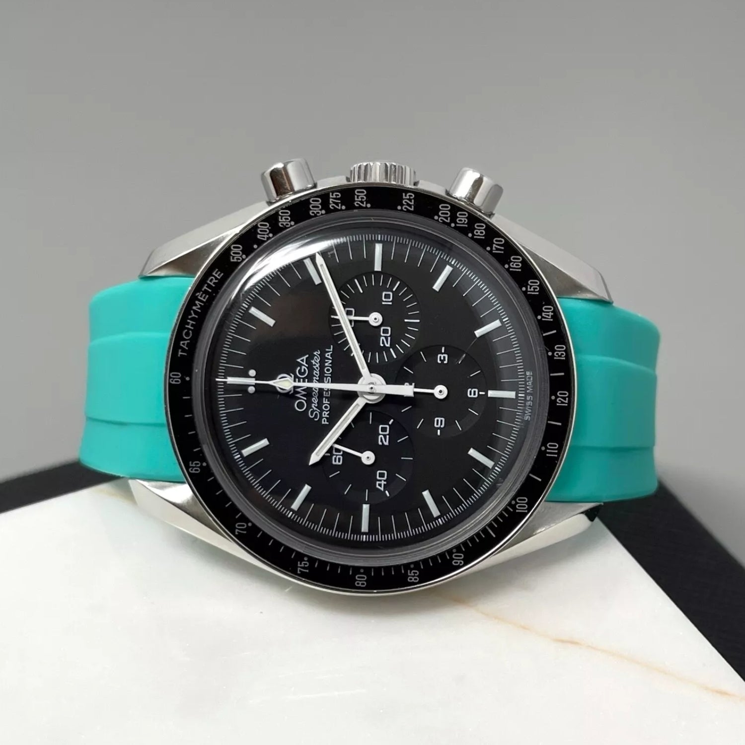 Kautschukarmband – Für Omega Speedmaster – Türkis - Helvetus DE
