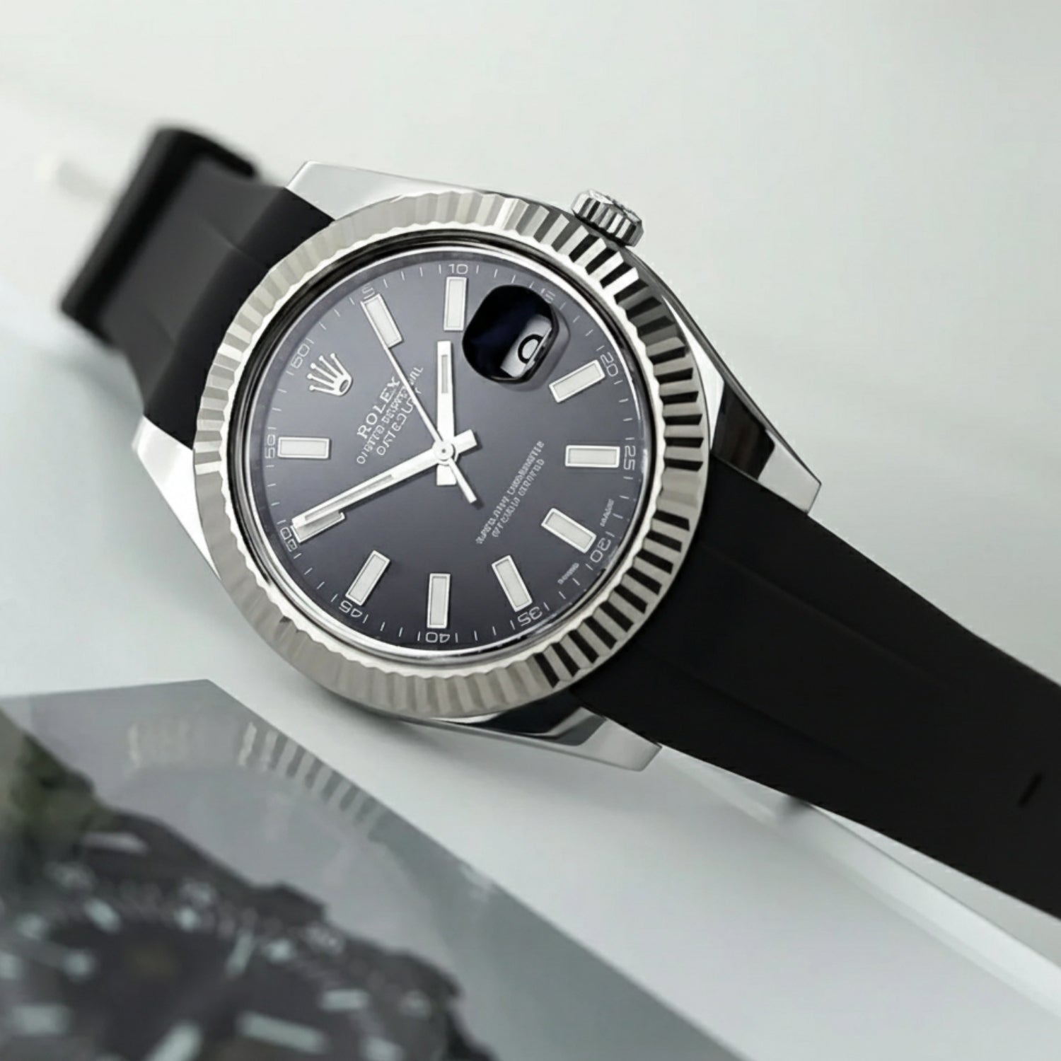 Kautschukarmband für Rolex Datejust 36 – Schwarz - Helvetus DE
