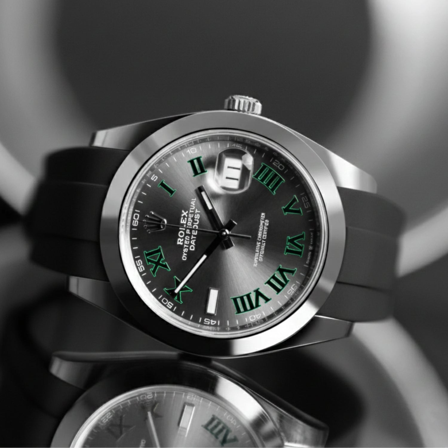 Kautschukarmband für Rolex Datejust 41mm – Schwarz - Helvetus DE