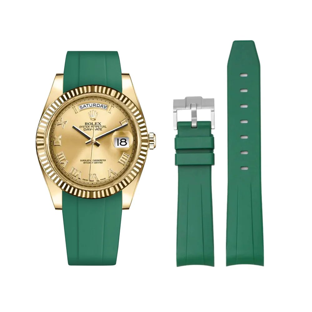 Kautschukarmband für Rolex Day - Date II 41mm – Grün - Helvetus DE