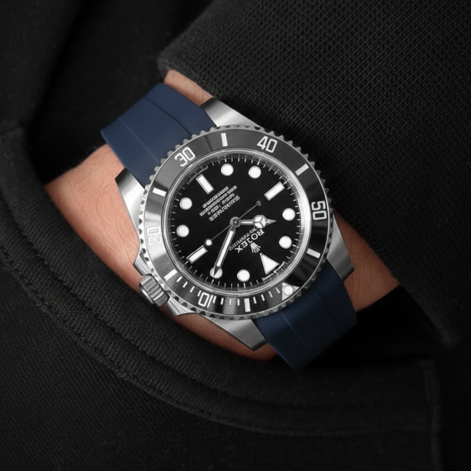 Kautschukarmband – für Rolex Submariner – dunkel Blau - Helvetus DE