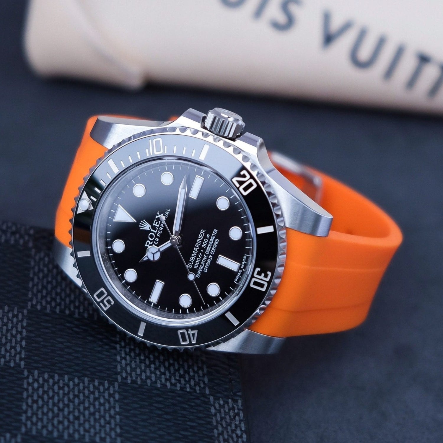 Kautschukarmband – für Rolex Submariner – Orange - Helvetus DE