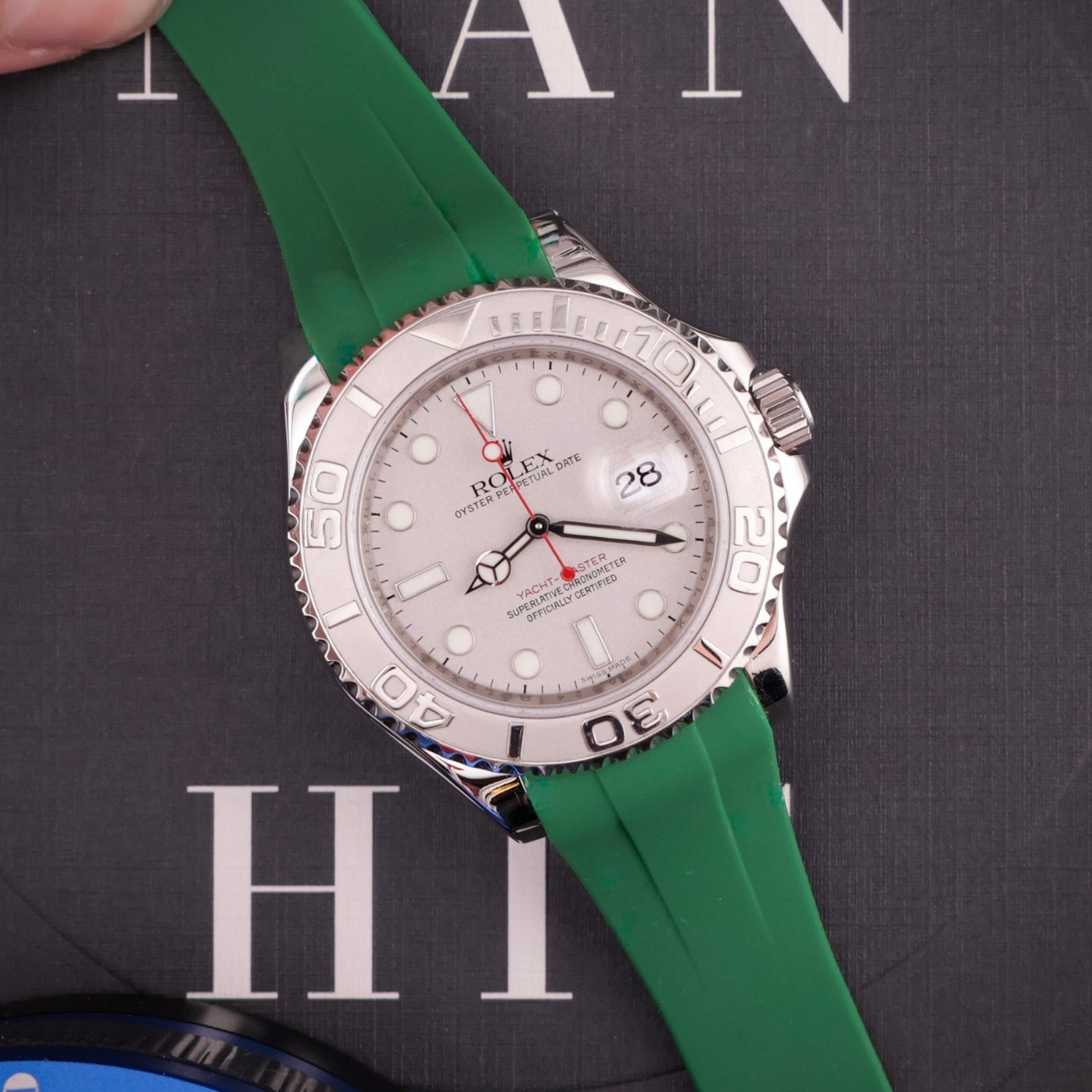 Kautschukarmband für Rolex Yacht - Master 40mm/42mm/37mm – Grün - Helvetus DE