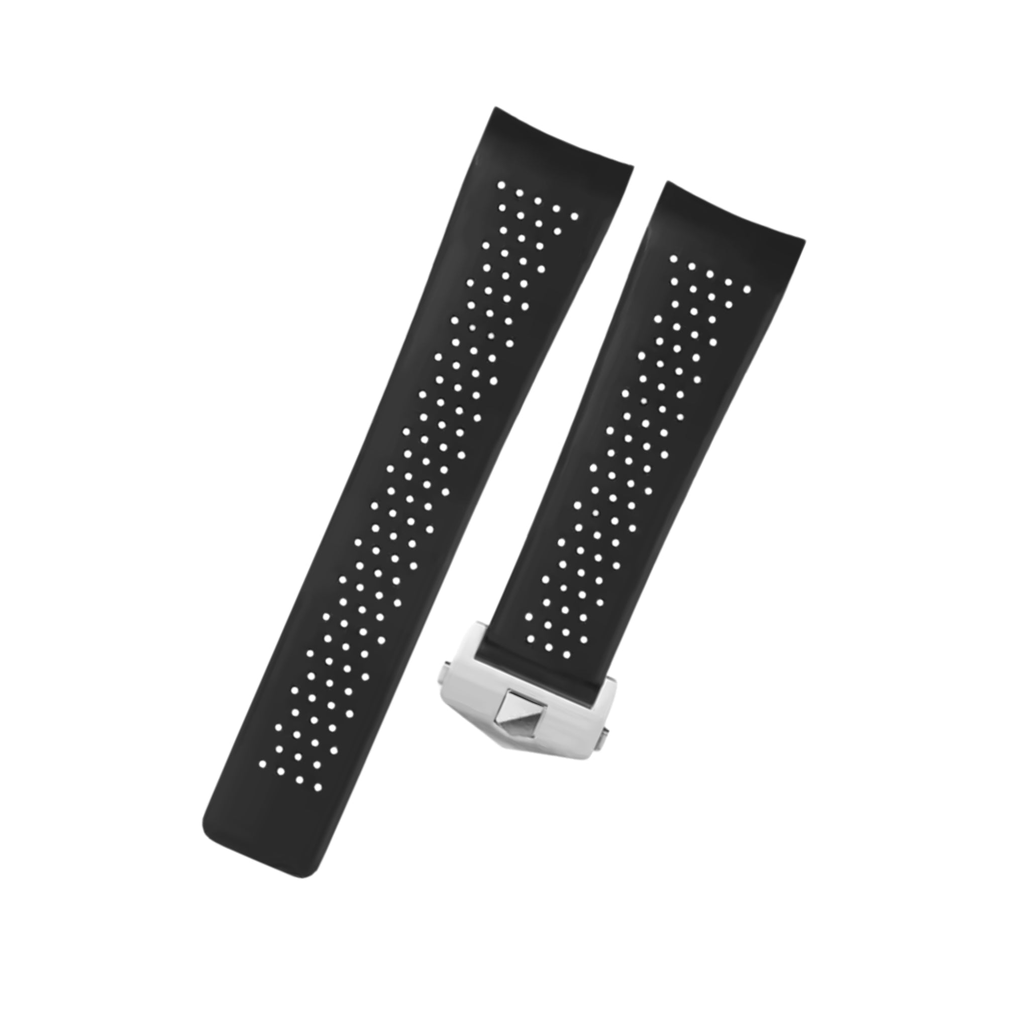 Kautschukarmband – Für Tag Heuer Carrera Perforated – Schwarz - Helvetus DE