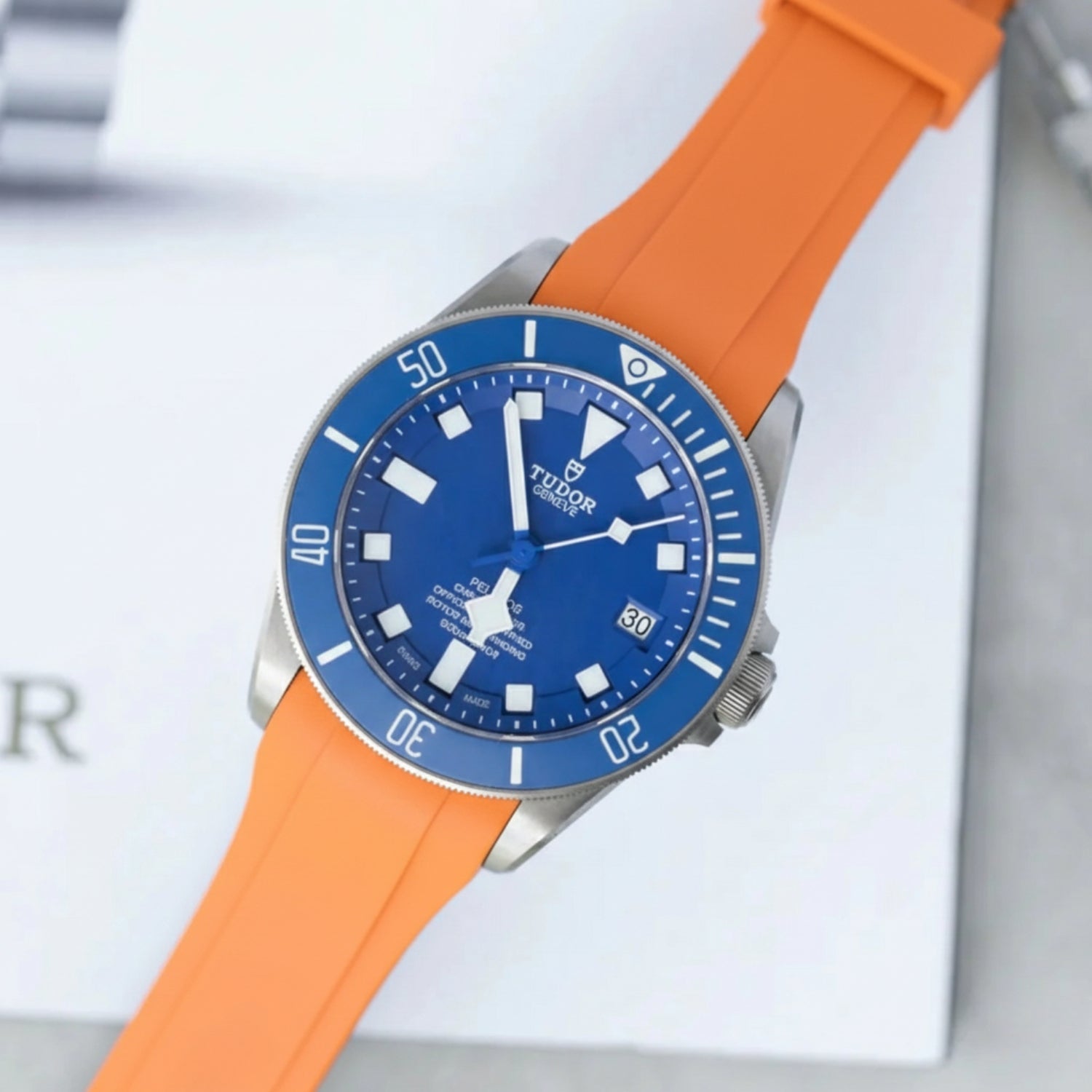 Kautschukarmband - Für Tudor Pelagos 42 - Orange - Helvetus DE
