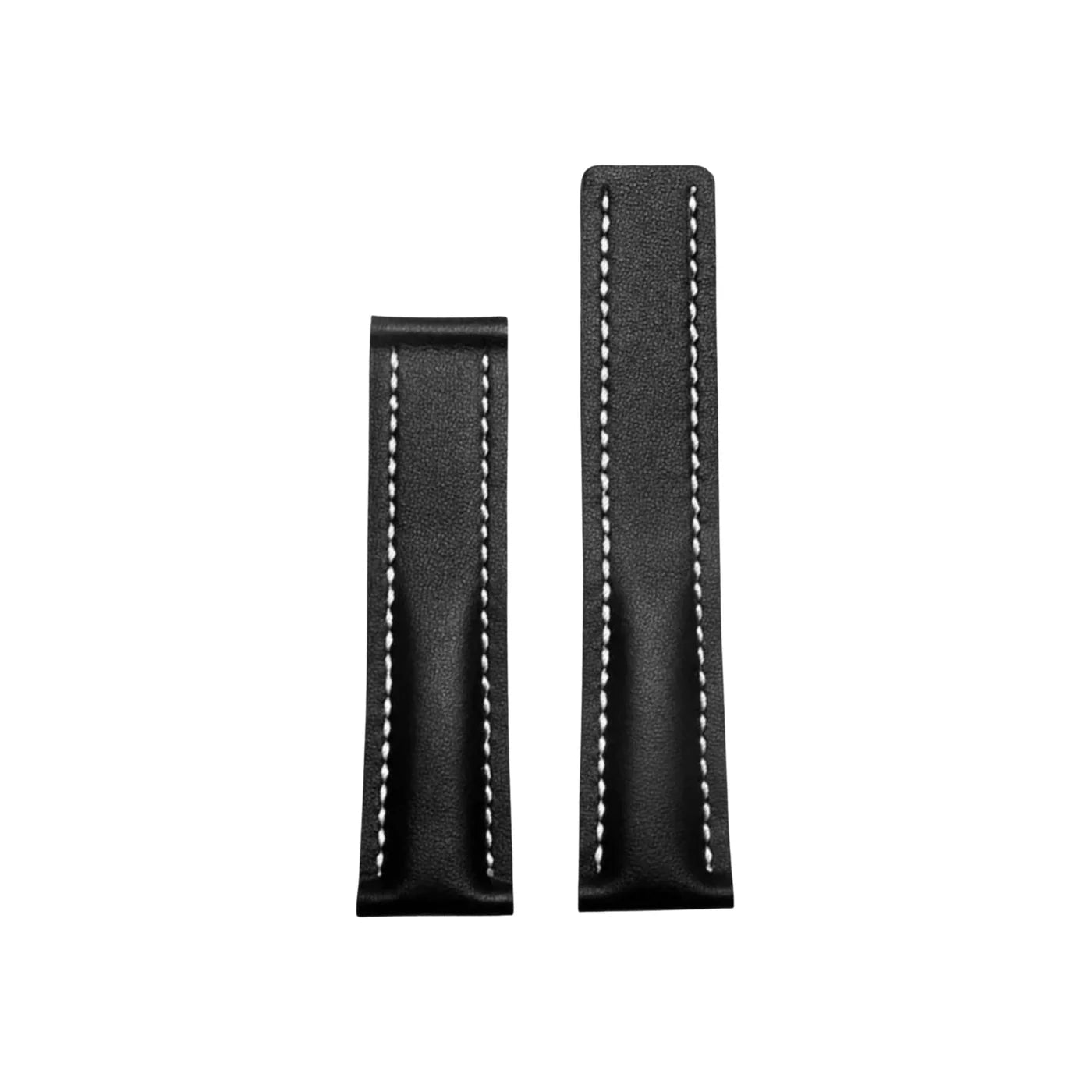 Leder Armband - für Breitling Uhren - Flach Schwarz