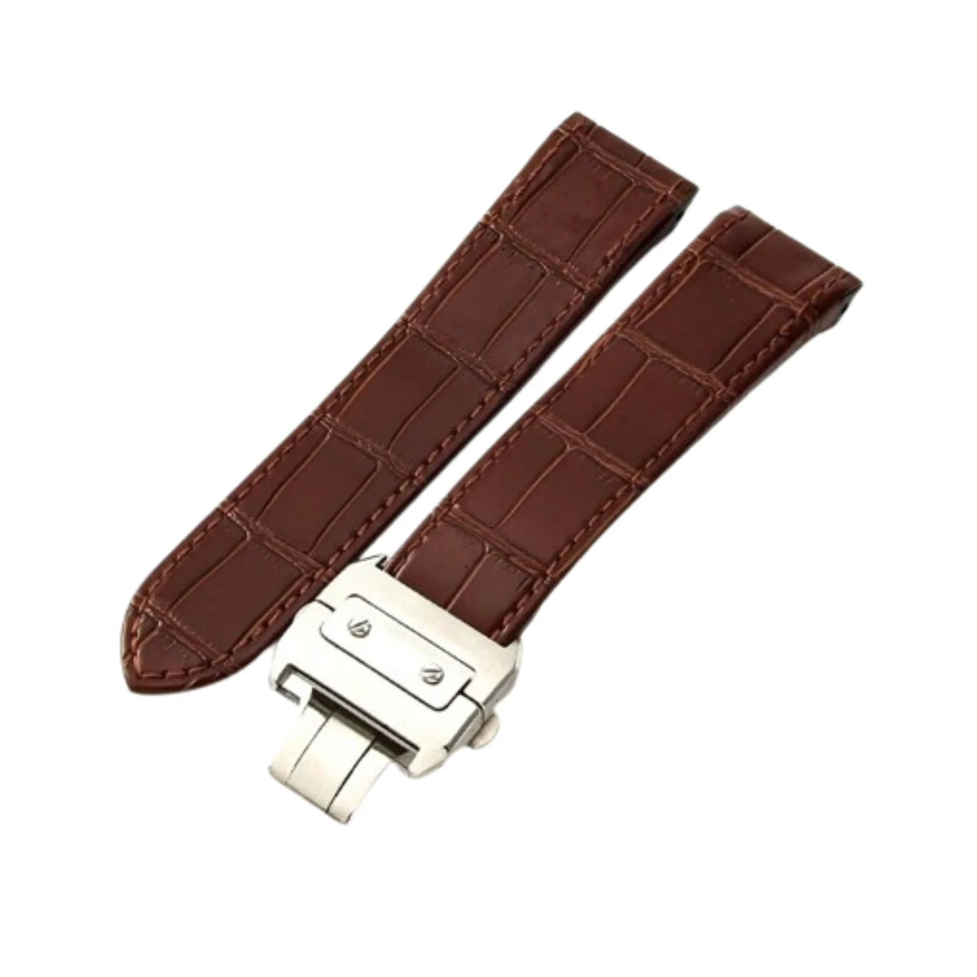 Leder Armband - für Cartier Santos 100 - Braun