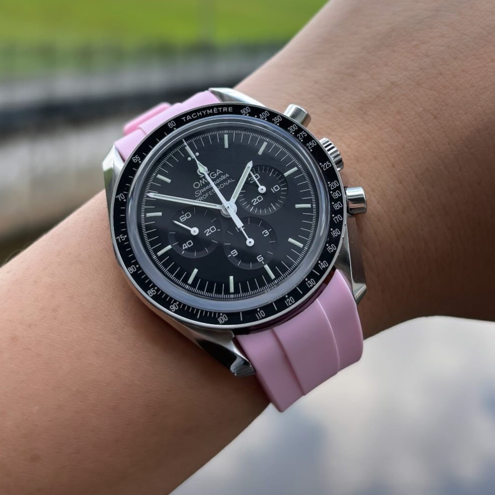 Kautschukarmband – Für Omega Speedmaster – Pink