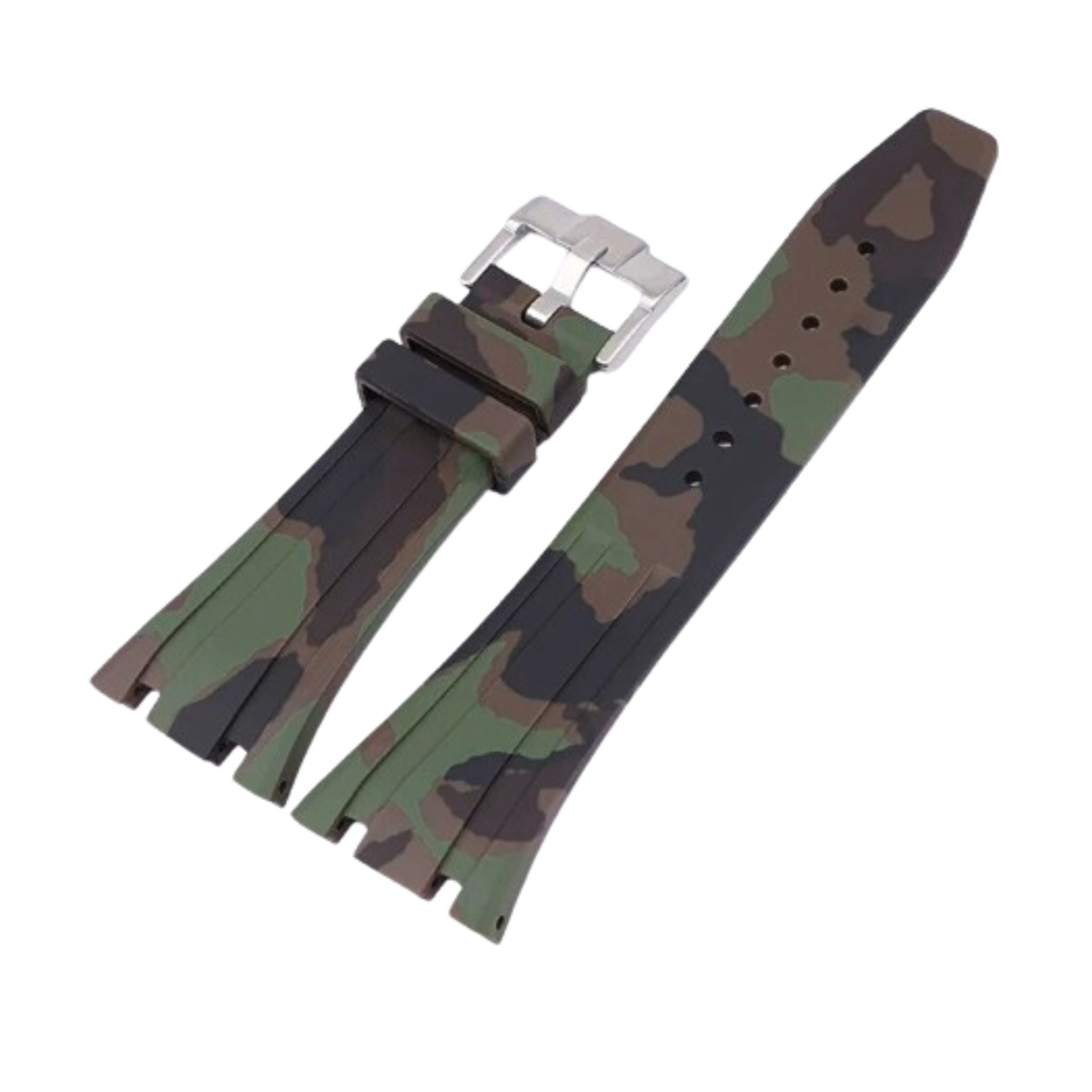 Rubber Strap - For all AP Royal Oak 41mm - Military Camo - Helvetus