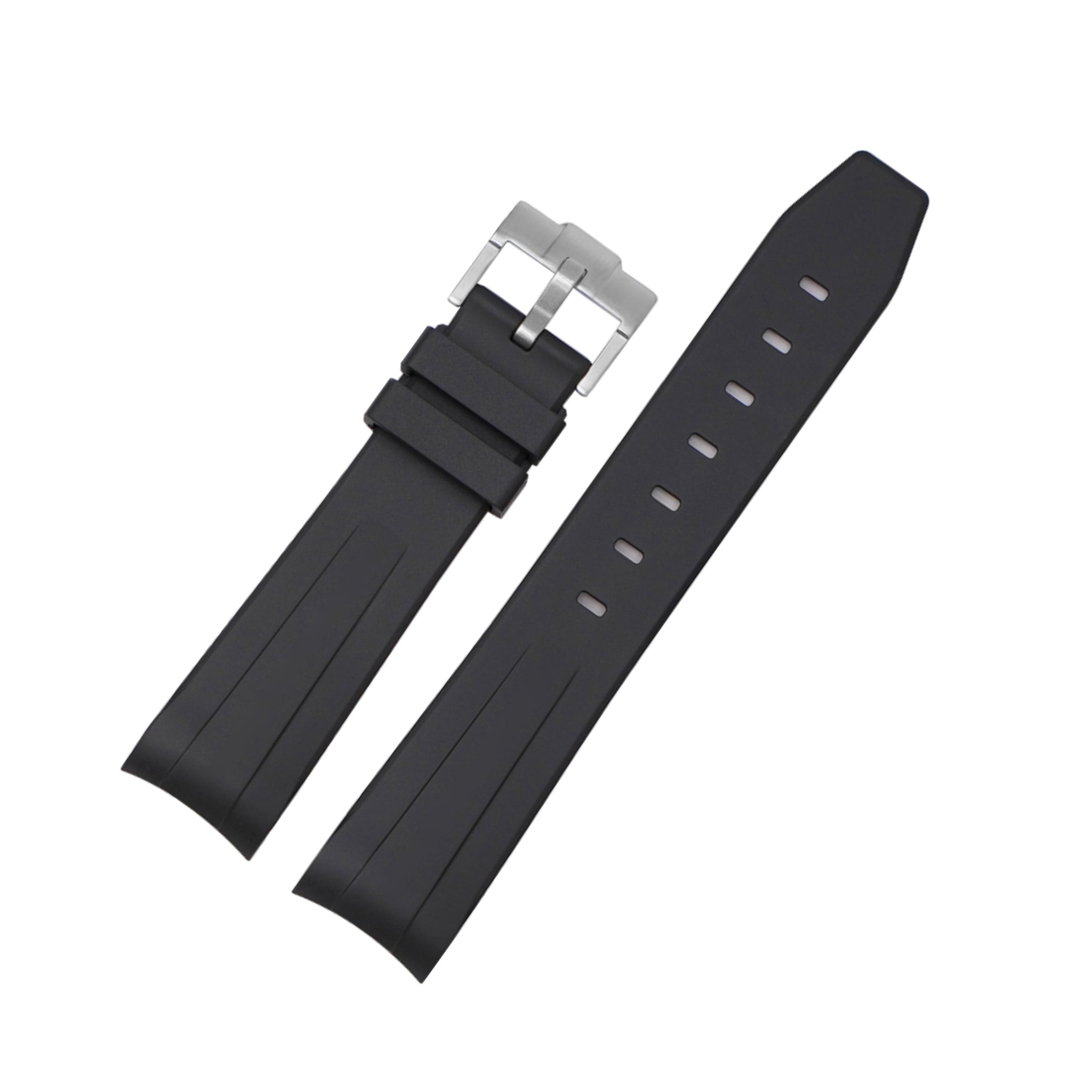 Rubber Strap - For Omega Seamaster 300 - Black - Helvetus