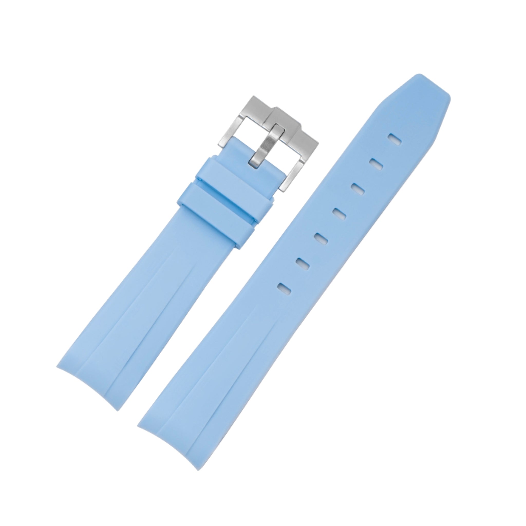 Rubber Strap - For Omega Speedmaster - Baby Blue - Helvetus