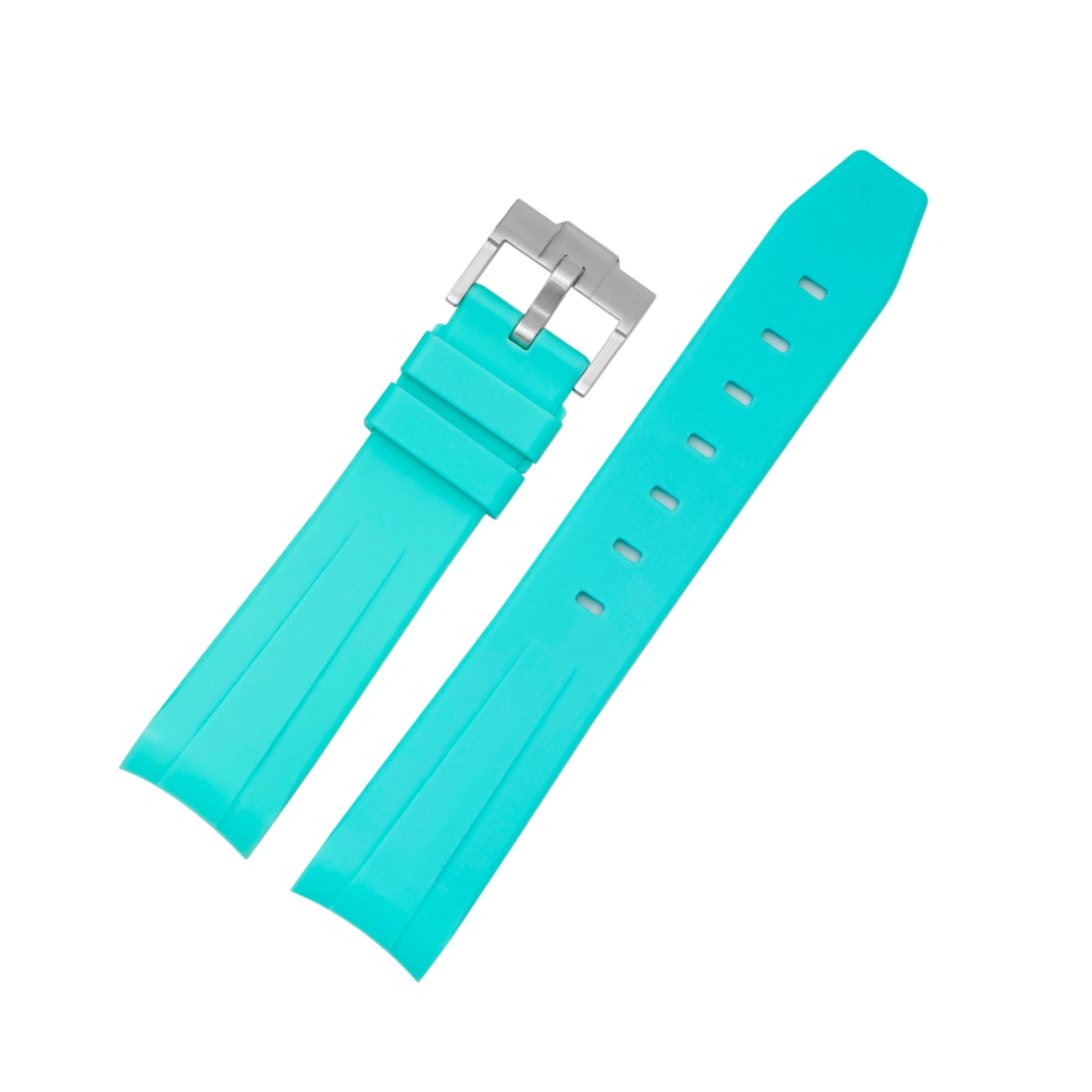 Rubber Strap - For Omega Speedmaster - Turquoise - Helvetus