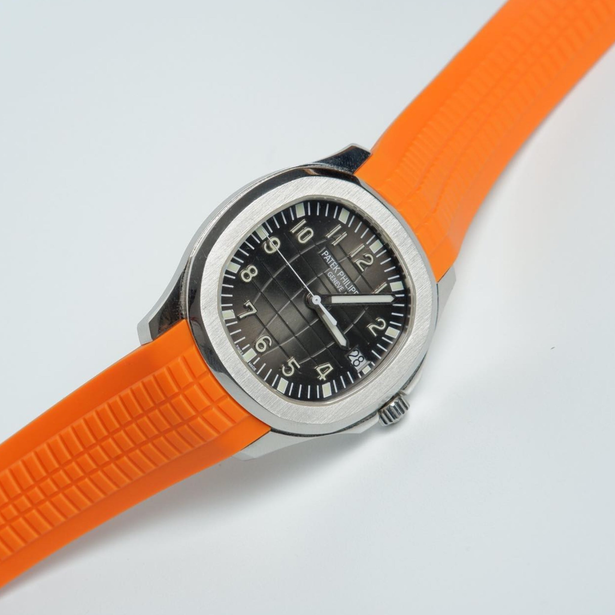 Rubber Strap - For Patek Philippe Aquanaut - Orange - Helvetus