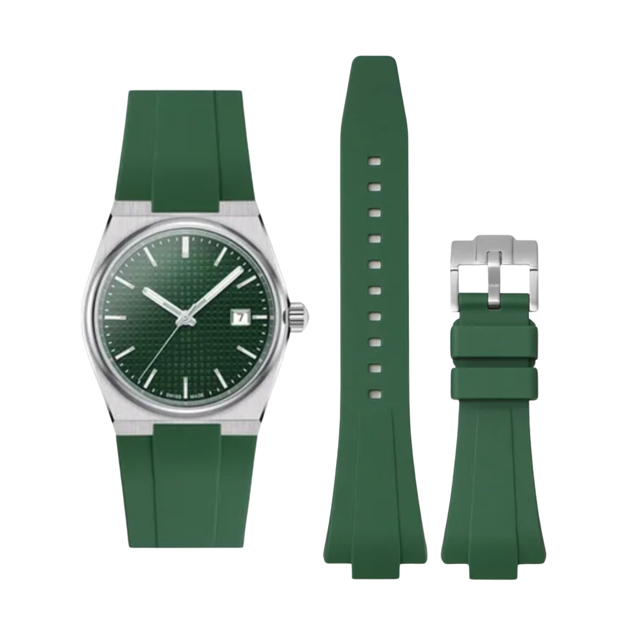 Rubber Strap - For Tissot PRX - Green - Helvetus