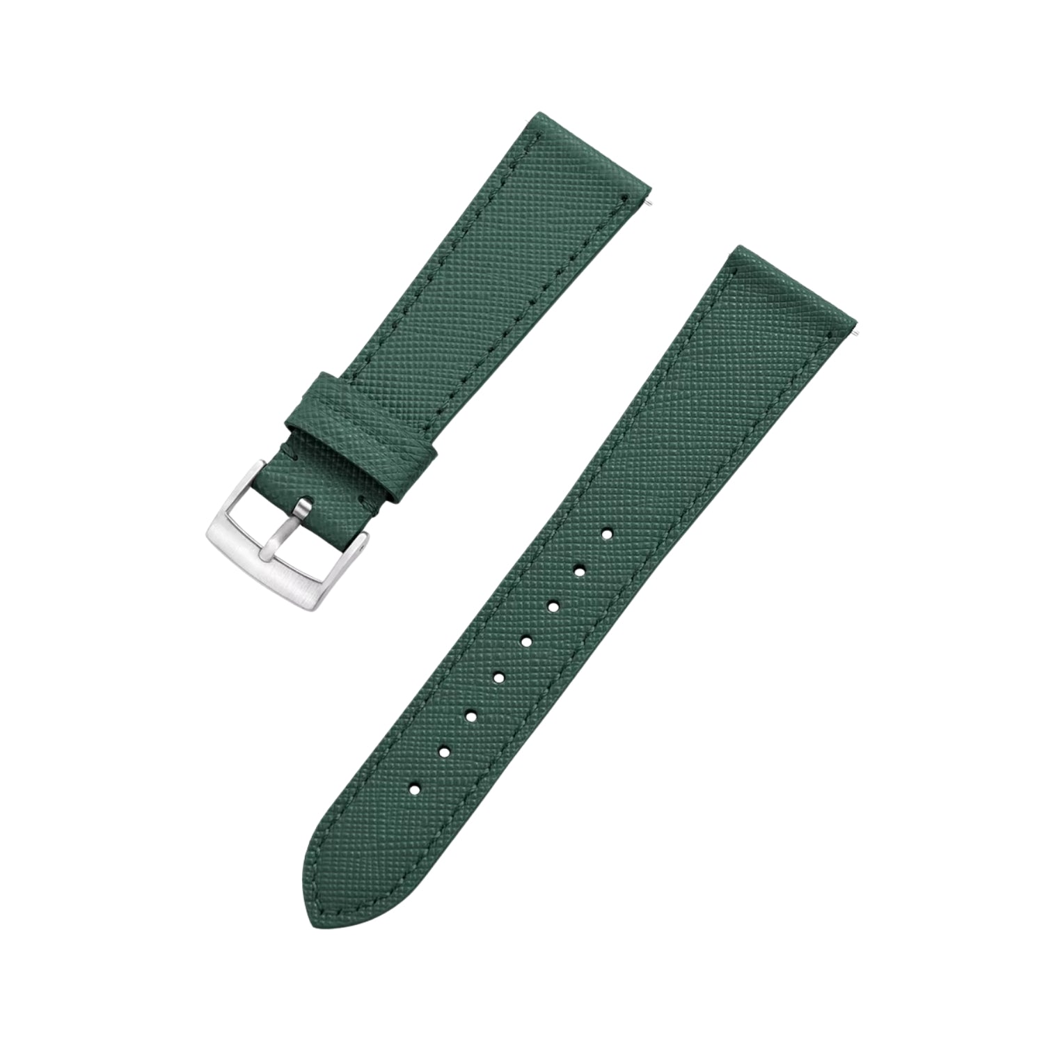 Grünes Leder Uhrenarmband – Handgefertigtes Ersatzband – Helvetus®