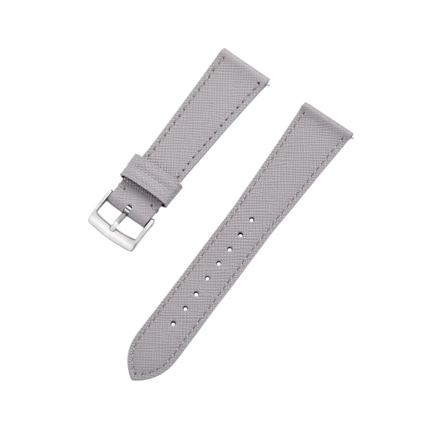 Graues Leder Uhrenarmband – Handgefertigtes Ersatzband – Helvetus®