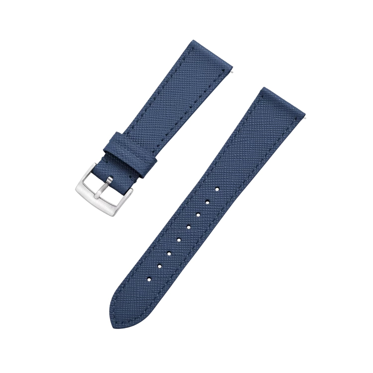 Dunkel Blaues Leder Uhrenarmband – Handgefertigtes Ersatzband – Helvetus®