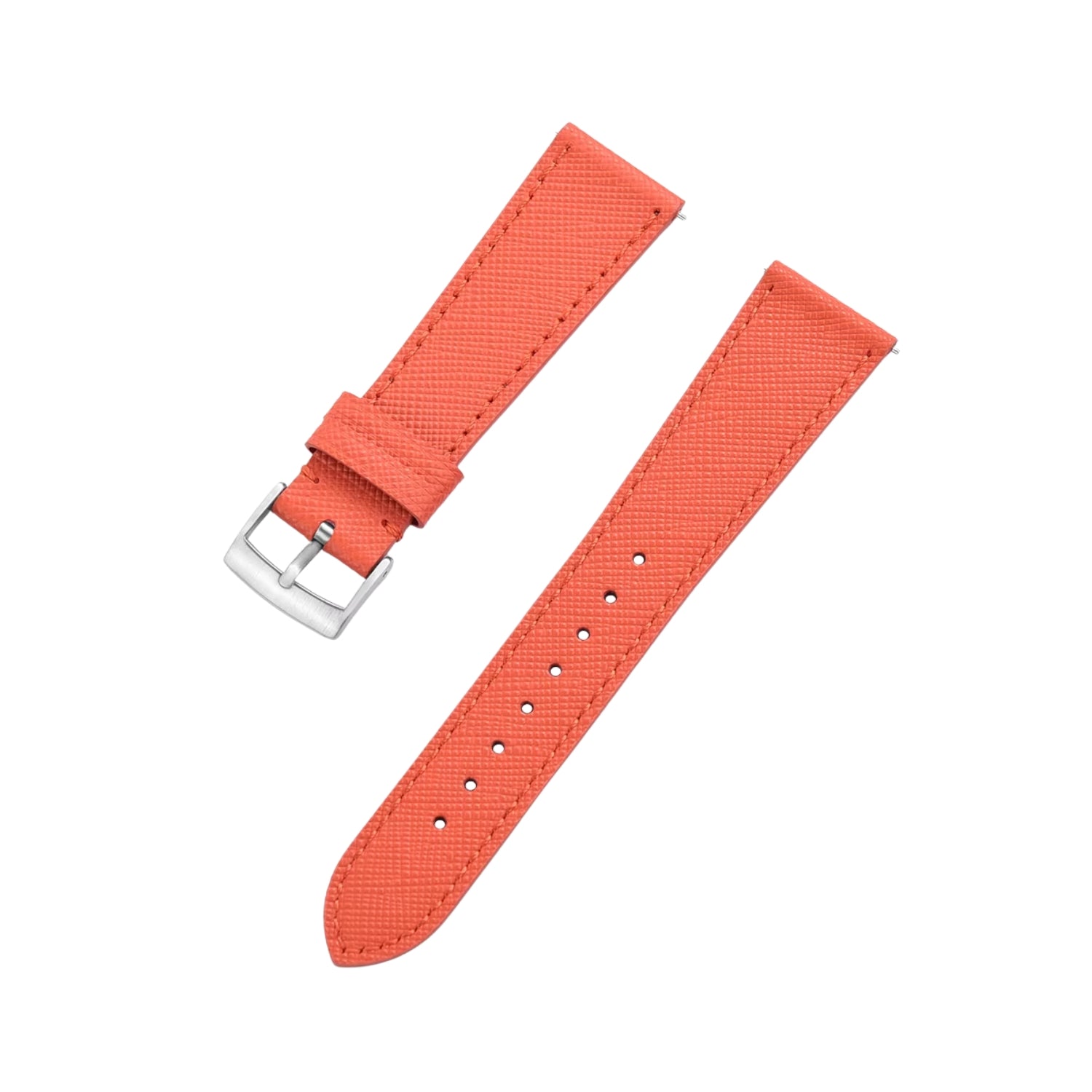 Oranges Leder Uhrenarmband – Handgefertigtes Ersatzband – Helvetus®